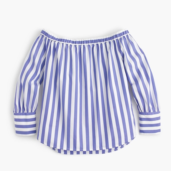 J. Crew Tops - J. Crew Thomas Mason Off-the-shoulder Striped Top